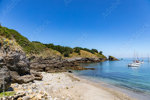 Sauzon beach, Belle-Ile-en-Mer Island, Brittany, France photo