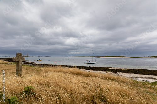 Cross in Saint-Nicolas Island  Glenan Islands  Finistere  Brittany  France