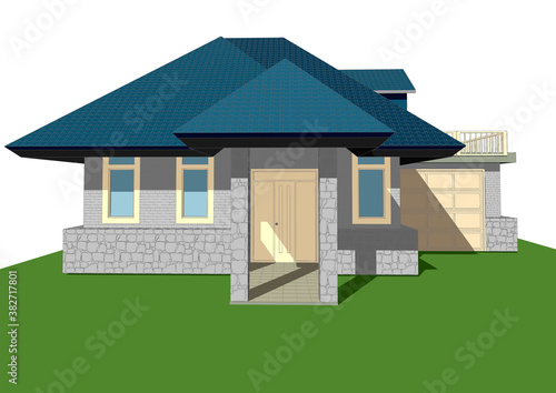 house on grass