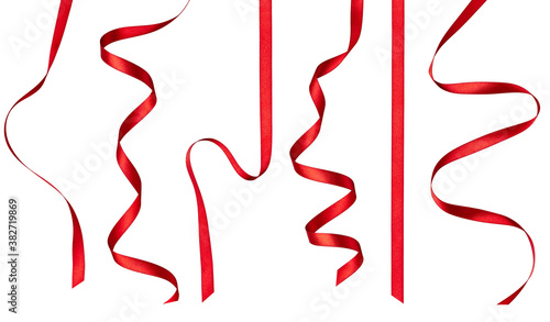 Foto red ribbon bow celebration decoration