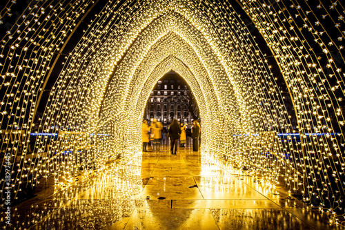Christmas lights and decorations in London, UK