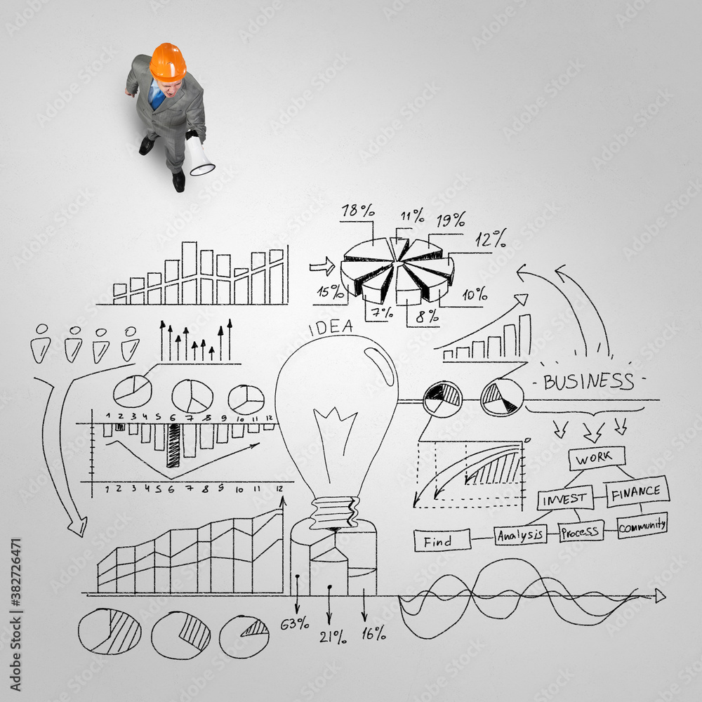 Engineer man and his business strategy Engineer man and his business strategy