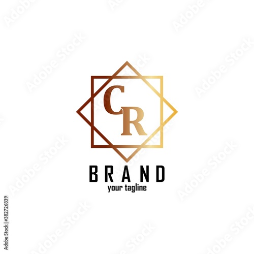 CR letter logo design vector illustration