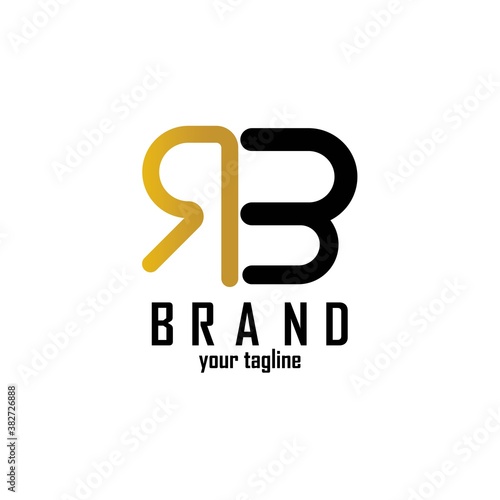 RB letter logo template vector illustration 