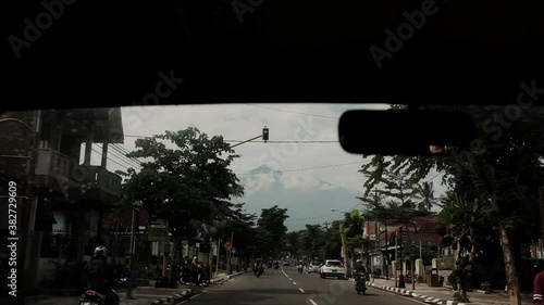 Merbabu mountain bath from the car photo