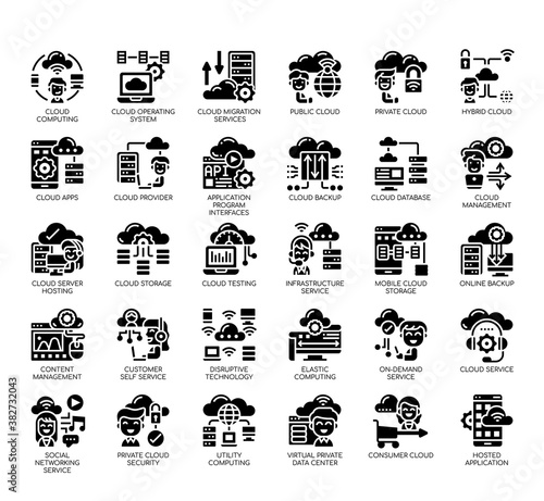 Set of cound service thin line and pixel perfect icons for any web and app project.