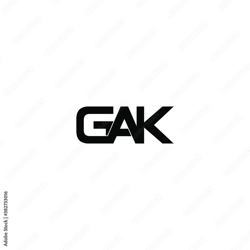 gak letter original monogram logo design gak letter original monogram logo design