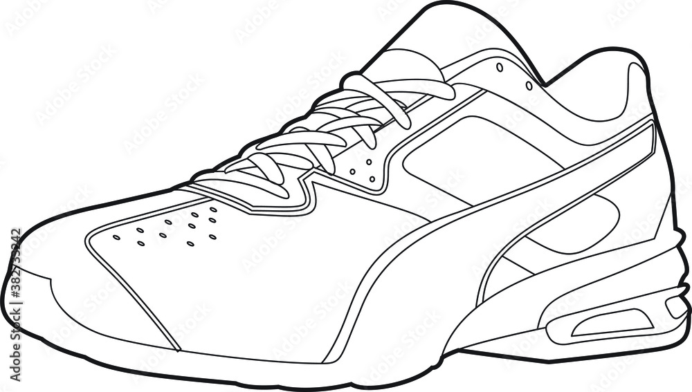 Professional Sneaker Vector / Line Drawing. Icon, Logo, Design, Element Professional Sneaker Vector / Line Drawing. Icon, Logo, Design, Element