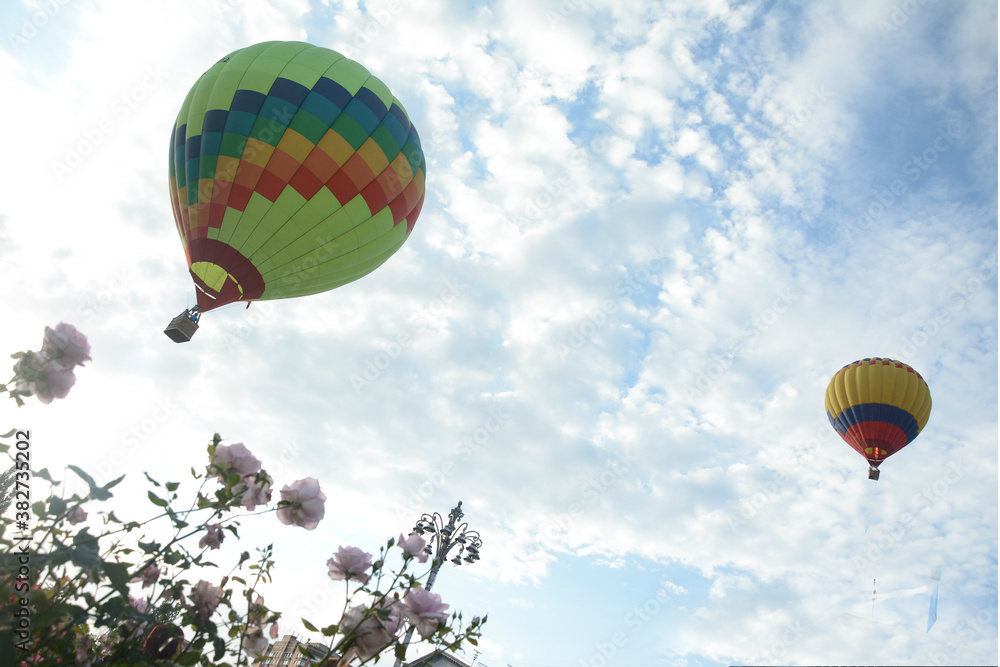 Fototapeta premium balloon flying in the sky
