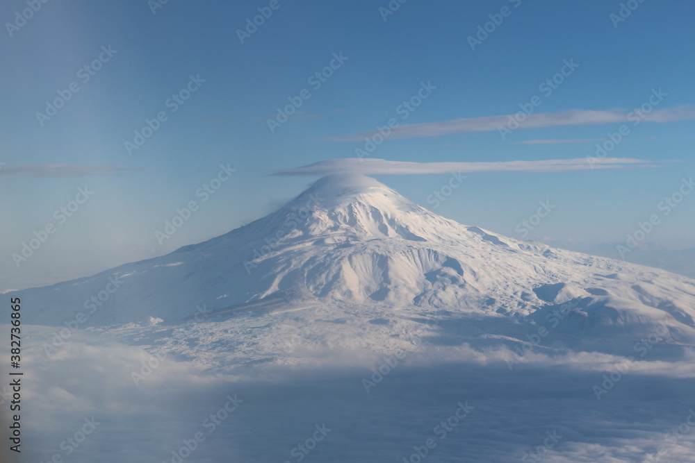 View over the  Mount Ararat from Turkey