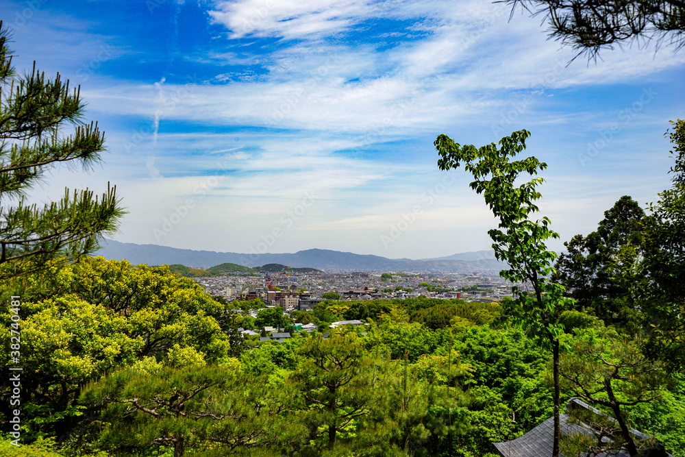 Obraz premium 常寂光寺の展望台からの風景