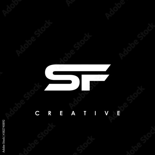 SF Letter Initial Logo Design Template Vector Illustration