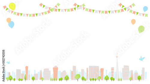 Townscape summer_White back 16-9 wide