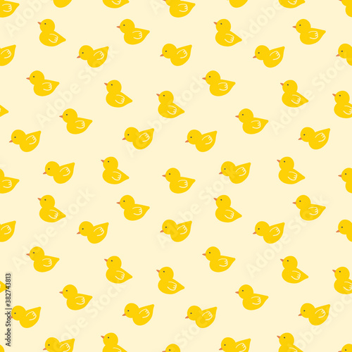 Cute baby chicks seamless pattern.