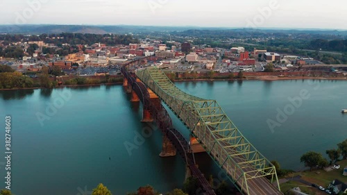 Over the West VA City of Parkersburg the Seat of Wood County photo