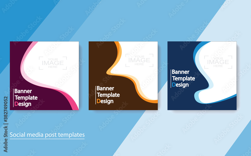 set banner social media post design. set banner social media post design.