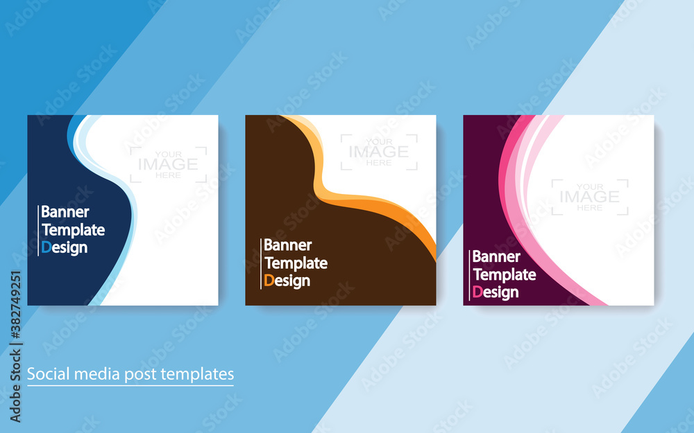 set banner social media post design. set banner social media post design.