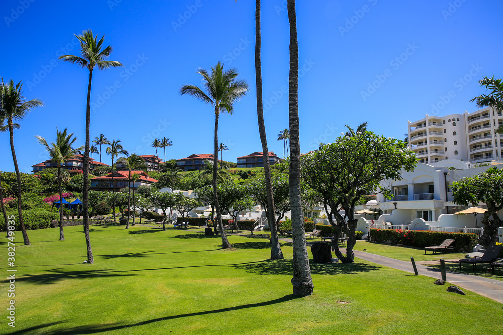 Obraz premium Resort by the sea, Maui, Hawaii