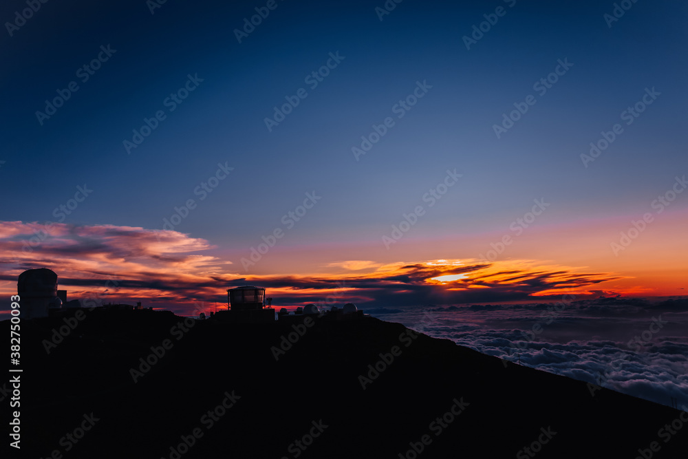 Sunset at Haleakala National Park , Maui, Hawaii Sunset at Haleakala National Park , Maui, Hawaii