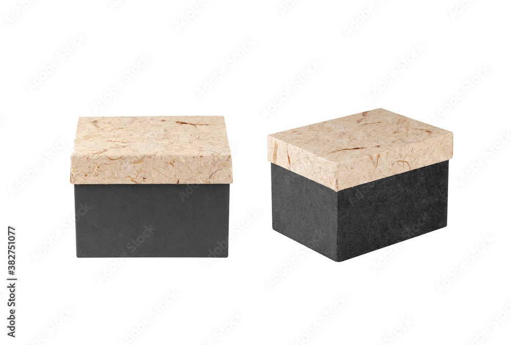 mulberry paper box or Recycled pressed paper box isolated onwhite with clipping pathd mulberry paper box or Recycled pressed paper box isolated onwhite with clipping pathd