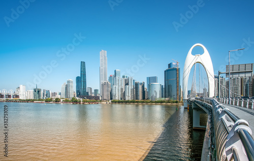 Fototapeta Naklejka Na Ścianę i Meble -  Guangzhou modern city architecture landscape skyline