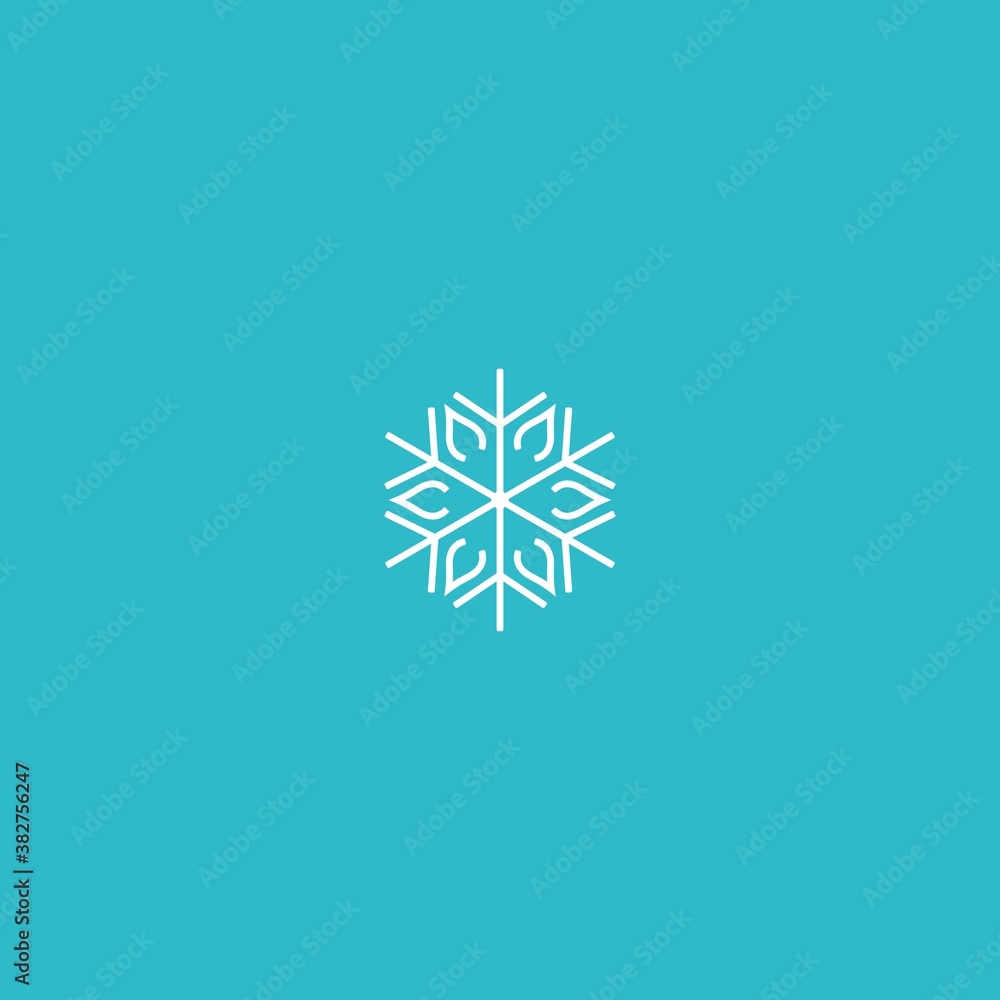 Fototapeta premium abstract snowflake and fire