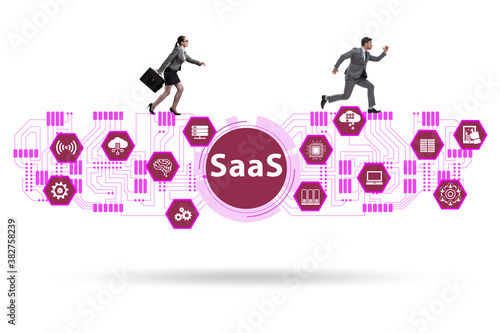 Software as a service - SaaS concept with businessman © Elnur