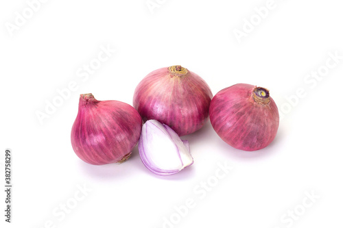 The Shallot on white background
