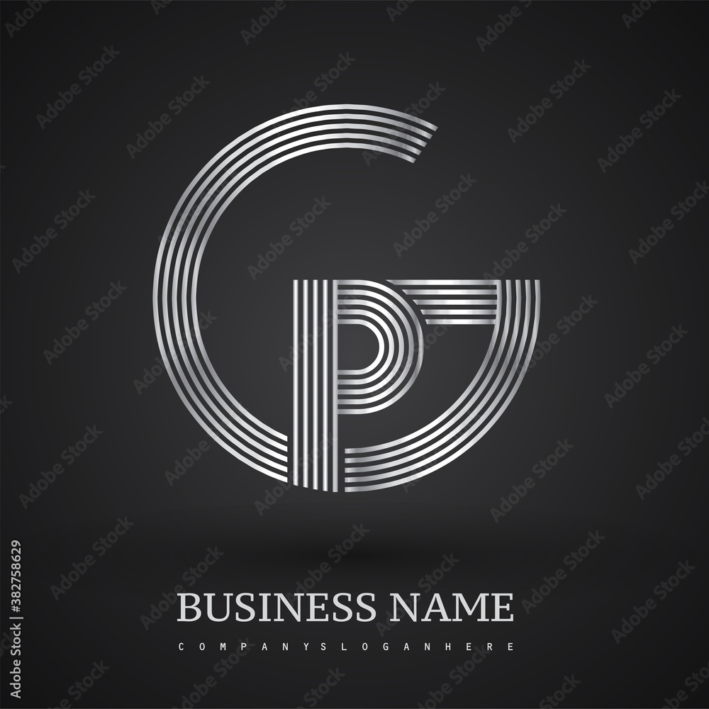 Letter PG logo design circle G shape. Elegant silver colored, symbol for your business name or company identity. Letter PG logo design circle G shape. Elegant silver colored, symbol for your business name or company identity.