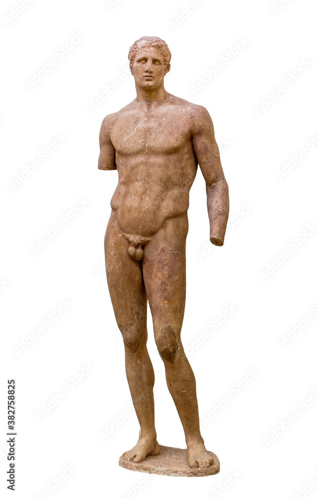 Ancient Greek statue found in Delphi of pankration athlete Aghias of Pharsala, a major winner in many 5th century B.C. Panhellenic games. Ancient Greek statue found in Delphi of pankration athlete Aghias of Pharsala, a major winner in many 5th century B.C. Panhellenic games.