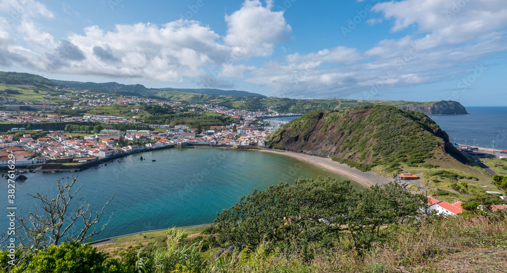 Fototapeta premium Walk on the Azores archipelago. Discovery of the island of Faial, Azores. Portugal