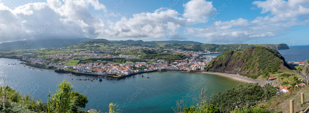 Walk on the Azores archipelago. Discovery of the island of Faial, Azores. Portugal