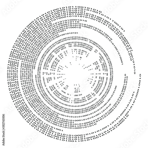 Big data futuristic design . Digital visualization . Particles stream . Binary background . Technology information concept. Flow lines . Vector