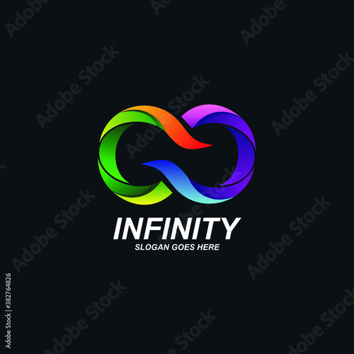 Infinity logo design in vector