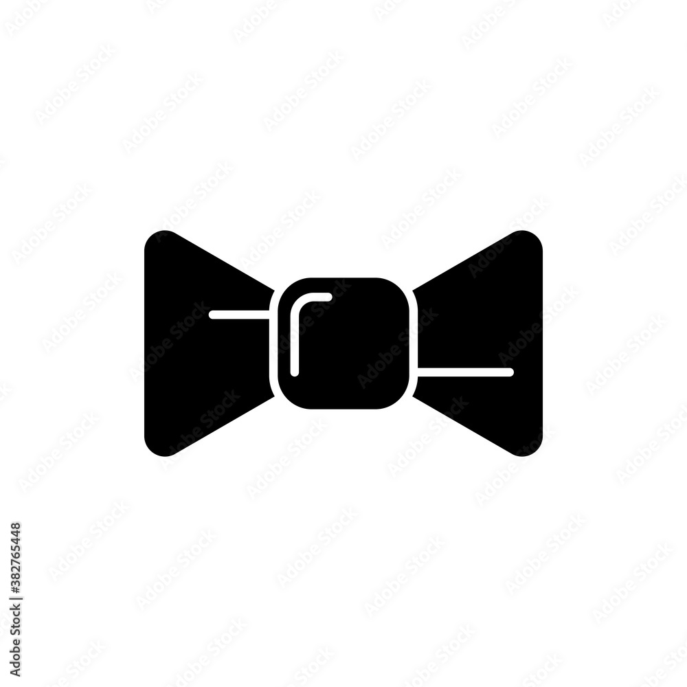 Black Bow icon in trendy flat style isolated on white background. Black Bow icon in trendy flat style isolated on white background.