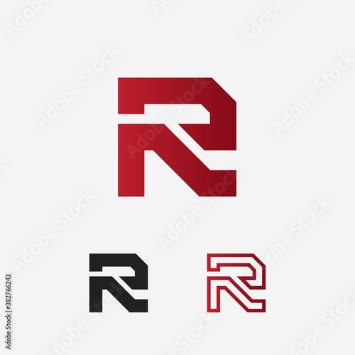 Letter R logo vector design illustration