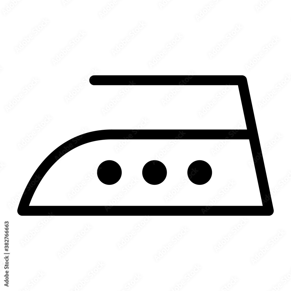 Iron flat icon isolated on white background. High temperature level symbol. Machine vector illustration Iron flat icon isolated on white background. High temperature level symbol. Machine vector illustration