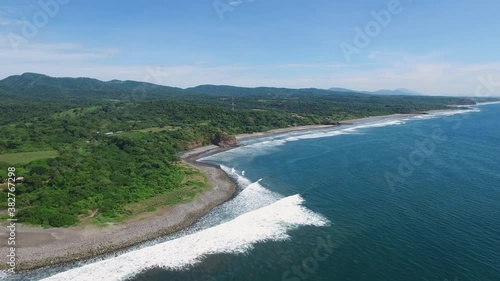 Wallpaper Mural Aerial, zoom in, El Salvador coastline on a clear summer day Torontodigital.ca