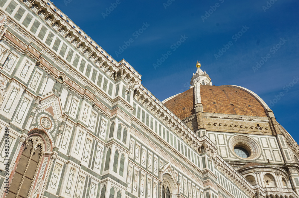 Church in florence and blue sky