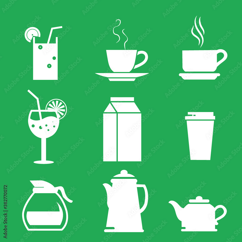 drink icon set drink icon set
