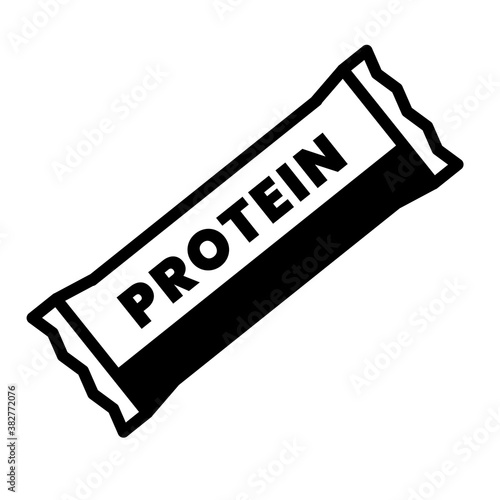  Flat illustration of protein sport bar icon
