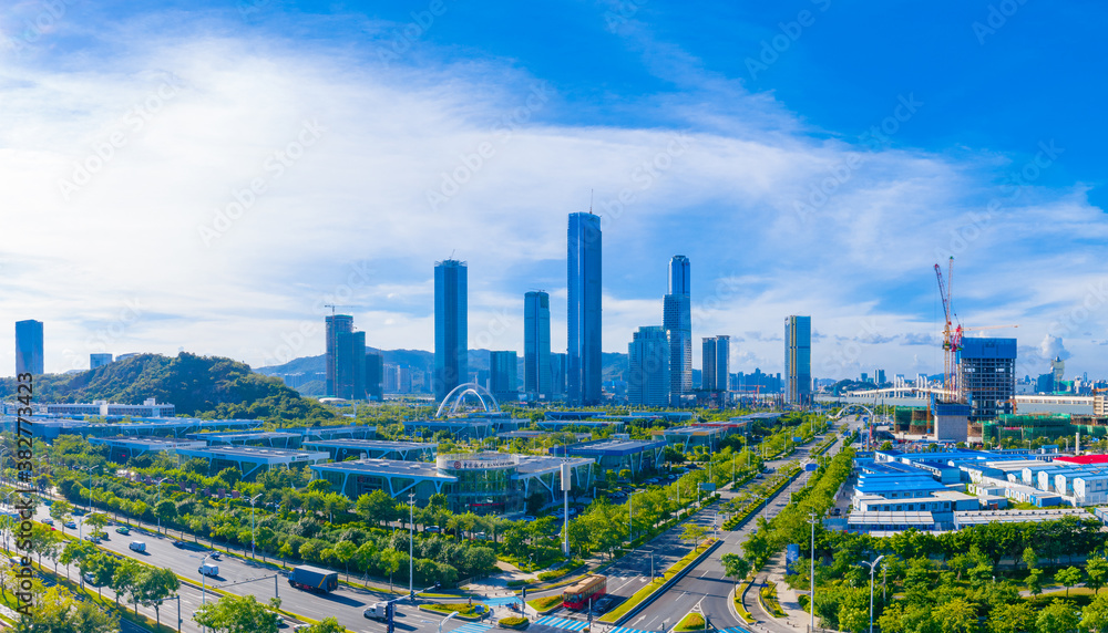 Obraz premium Landscape of Hengqin Free Trade Zone, Zhuhai City, Guangdong Province, China