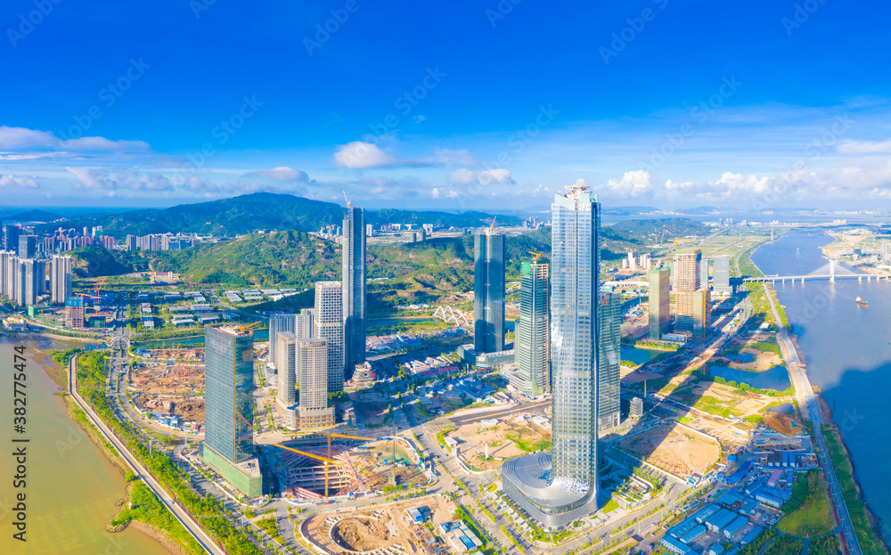 Cityscape of Hengqin Free Trade Zone, Zhuhai City, Guangdong Province, China