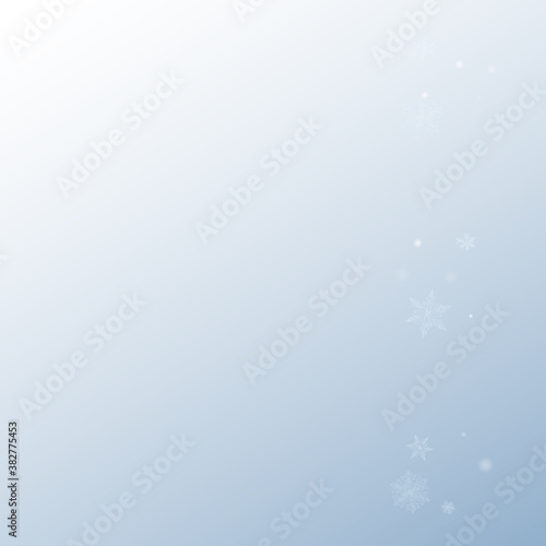 Silver Snowflake Vector Gray Background. Falling 