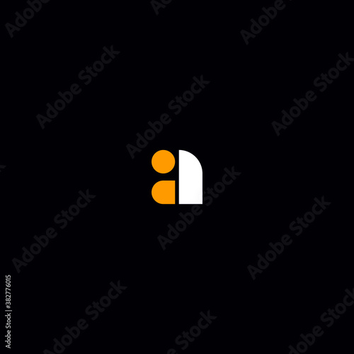 abstract shape lowercase A letter design photo