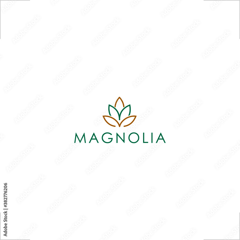 Fototapeta premium magnolia logo flower bloom design