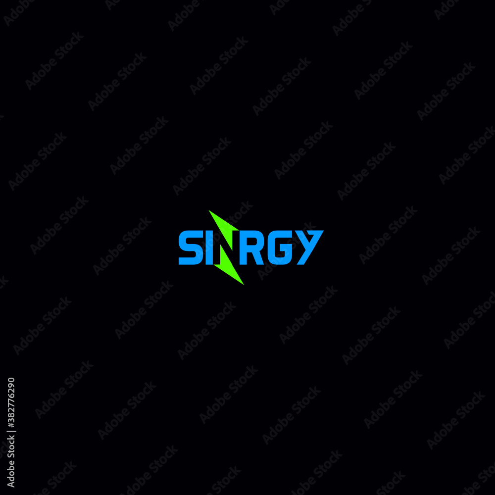 sinergy logo flash power design sinergy logo flash power design
