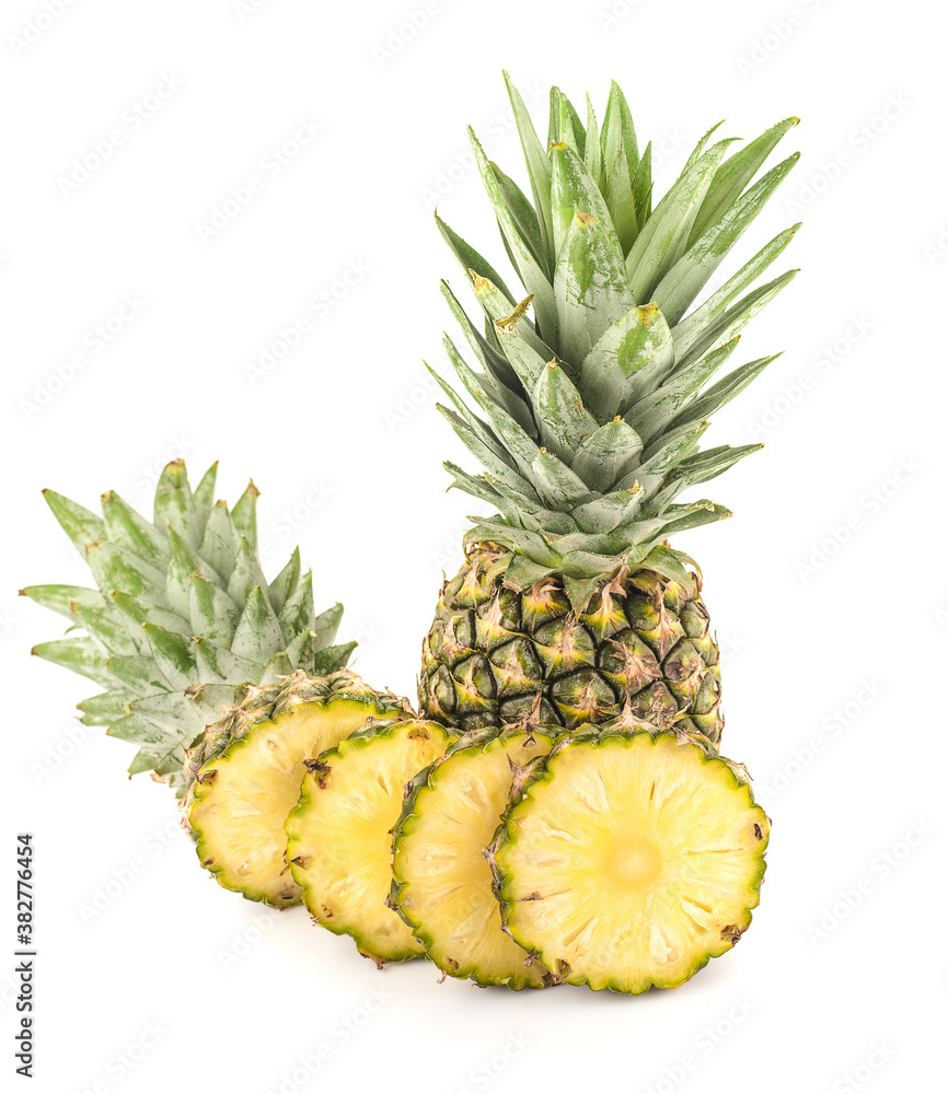 pineapple with slices an isolated Clipping Path pineapple with slices an isolated Clipping Path