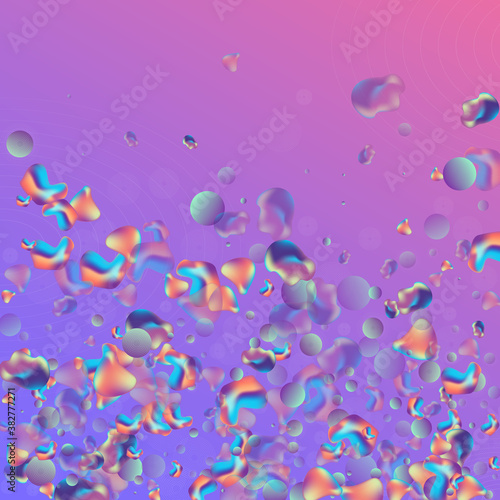 Hologram Bubble Futuristic Vector Blue 