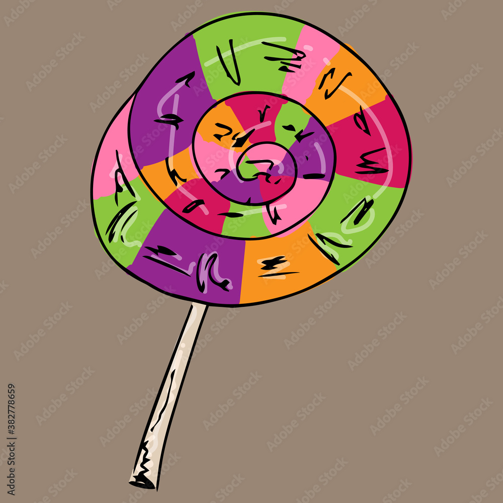 Lollipop. Vector illustration of lollipop. Hand drawn candy, lollipop. Lollipop. Vector illustration of lollipop. Hand drawn candy, lollipop.